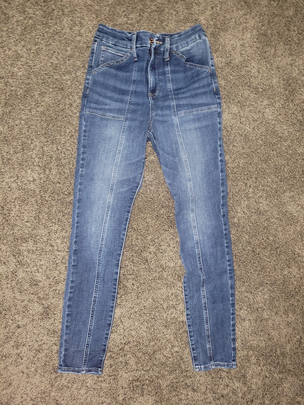 $80 Express Skinny High Rise Ultra Hyper Stetch Jeans 0